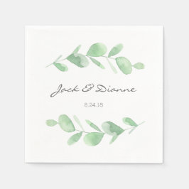Eukalyptus Personalisiert Wedding Napkin Serviette