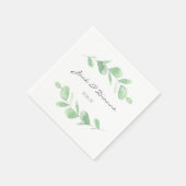 Eukalyptus Personalisiert Wedding Napkin Serviette (Ecke)