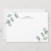 Eukalyptus-Personalisierte Note Mitteilungskarte (Vorderseite)