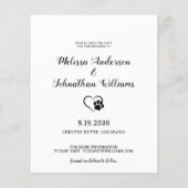 Eukalyptus Pet Wedding Dog Save the Date (Rückseite)