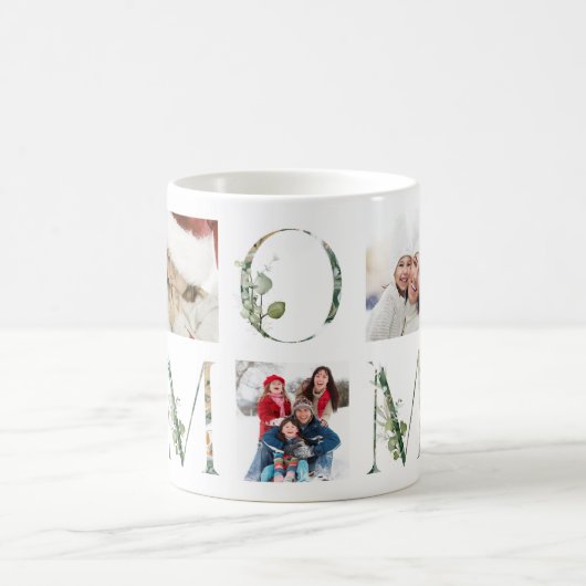 Eukalyptus Pflanze Beste MAMA je Floral Multi Foto Kaffeetasse (Mittel)