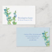 Eukalyptus-Pflanze Botanische Wasserfarbe Visitenkarte (Vorne/Hinten)