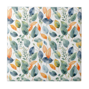 Eukalyptus-Pflanze Grüner Orange 350 Aquarell Fliese