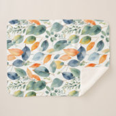 Eukalyptus-Pflanze Grüner Orange 350 Aquarell Sherpadecke (Vorderseite (Horizontal))