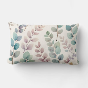 Eukalyptus-Pillow-Blätter Weich farbige Wasserfarb Lendenkissen