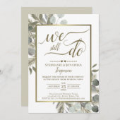 Eukalyptus & Pine Goldenes Paradies Einladung (Vorne/Hinten)