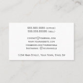 Eukalyptus & Pine Sage & Gold Visitenkarte (Rückseite)