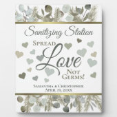 Eukalyptus & Pine Sanitization Station Hochzeit Fotoplatte (Vorderseite)