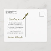 Eukalyptus & Pine Wedding Save the Date Foto Ankündigungspostkarte (Rückseite)