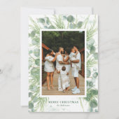 Eukalyptus & Pine Weihnachtskarte Feiertagskarte (Vorderseite)