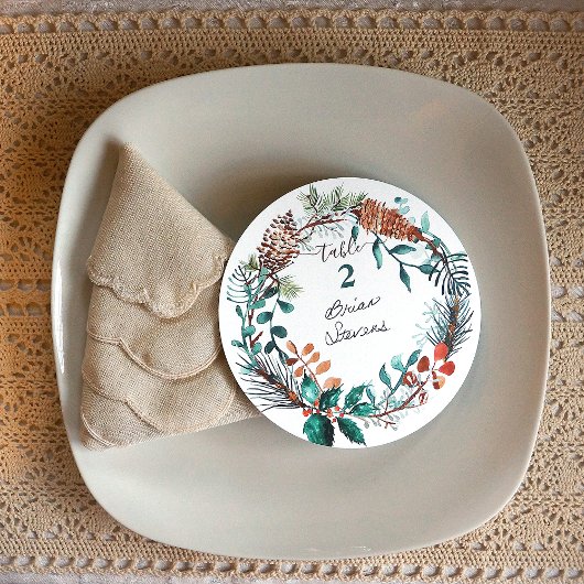 Eukalyptus Pinecone Labels Einladung