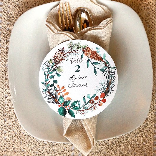 Eukalyptus Pinecone Labels Einladung