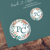 Eukalyptus Pinecone Wreath Runder Aufkleber