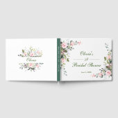 Eukalyptus Pink Blush Rose Brautparty Gästebuch (Voll)