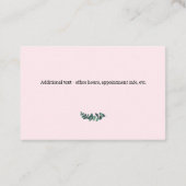 Eukalyptus Pink Euro Business Card Visitenkarte (Rückseite)