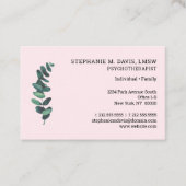Eukalyptus Pink Euro Business Card Visitenkarte (Vorderseite)