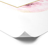 Eukalyptus Pink Floral Baby Dusche Begrüßungszeich Poster (Ecke)