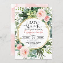Eukalyptus Pink Gold Brunch Baby Shower Girl
