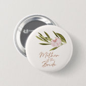 Eukalyptus Pink Orchid Wedding Mother of the Bride Button (Vorne & Hinten)