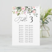 Eukalyptus Pink Roses Hochzeitskarte Einladung (Stehend Vorderseite)