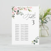 Eukalyptus Pink Roses Hochzeitskarte Einladung (Stehend Vorderseite)