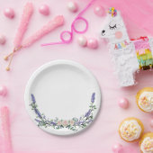 Eukalyptus pink-weiße Rose Pappteller (Party)