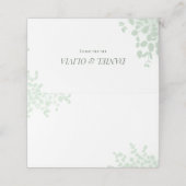 Eukalyptus-Platzkarten mit einfacher Sage Platzkarte (Außenseite Aufgefaltet)