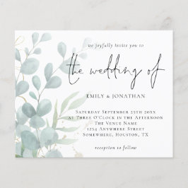 Eukalyptus Powder Blue Wedding Einladung