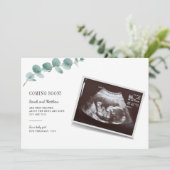 Eukalyptus Pregnancy Announcement Baby Reveal (Stehend Vorderseite)