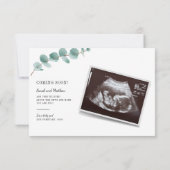 Eukalyptus Pregnancy Announcement Girl Baby Reveal (Rückseite)