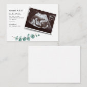 Eukalyptus Pregnancy Baby Reveal Mitteilungskarte (Vorne/Hinten)