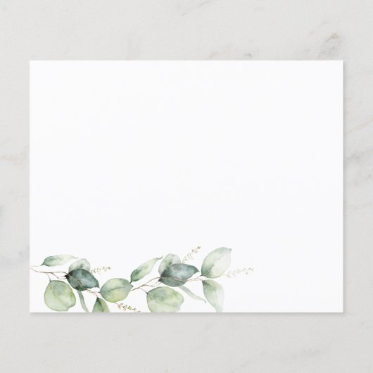 Eukalyptus Pregnancy Baby Reveal Script (Rückseite)