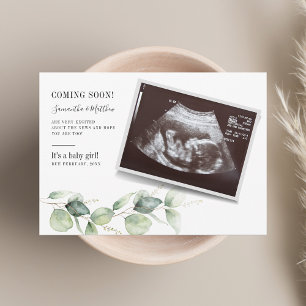 Eukalyptus Pregnancy Baby Reveal Sonogramm Ankündigung