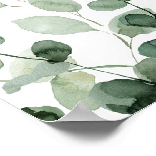 Eukalyptus Probe Abendessen Begrüßungszeichen Poster (Ecke)