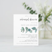 Eukalyptus Probe Abendessen Einladung (Stehend Vorderseite)