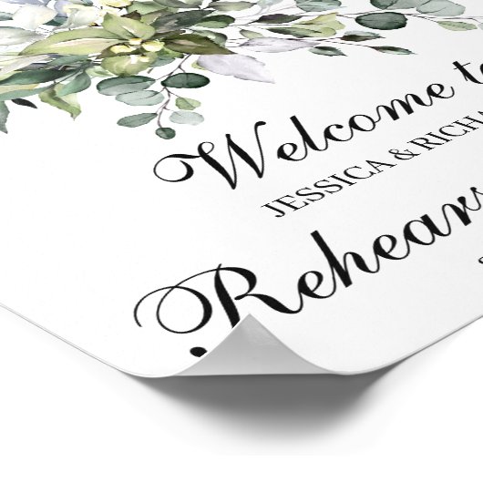 Eukalyptus Probe Dinner Willkommenspatch Poster (Ecke)