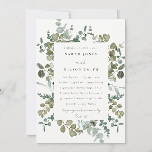 Eukalyptus-Probe Einladung (Vorderseite)