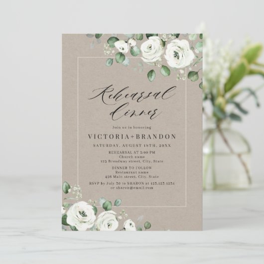 Eukalyptus-Probe Einladung (Stehend Vorderseite)