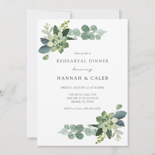 Eukalyptus-Probe Einladung (Vorderseite)