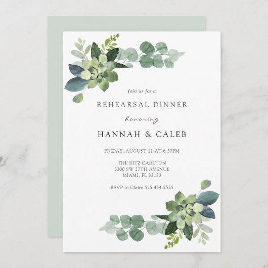 Eukalyptus-Probe Einladung (Vorne/Hinten)