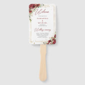 Eukalyptus-Programm für Bordeaux-Rose Fächer (Vorderseite)