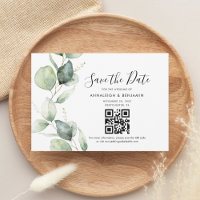 Eukalyptus QR Code Botanische Hochzeit speichern d