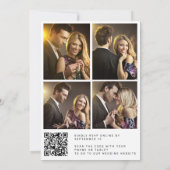 Eukalyptus QR CODE Foto Collage Einladung (Rückseite)