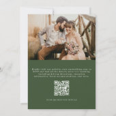 Eukalyptus QR Code Foto Greenerity Wedding Einladung (Rückseite)