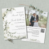 Eukalyptus QR Code Foto Wedding Einladung