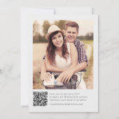 Eukalyptus QR Code Foto Wedding Einladung (Rückseite)