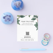 Eukalyptus QR-Code für Unternehmen Flyer (Einzeln)