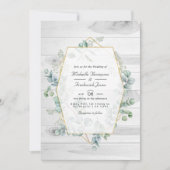 Eukalyptus QR Code Garden Wedding Einladung (Vorderseite)