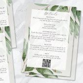 Eukalyptus QR Code Hochzeitdetails Begleitkarte