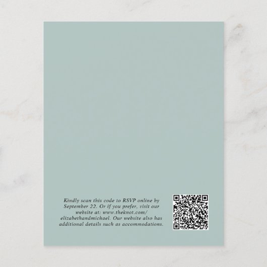 Eukalyptus QR Code Hochzeitsempfehlung (Rückseite)